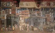 Ambrogio Lorenzetti Effects of Good Government in the City Spain oil painting artist